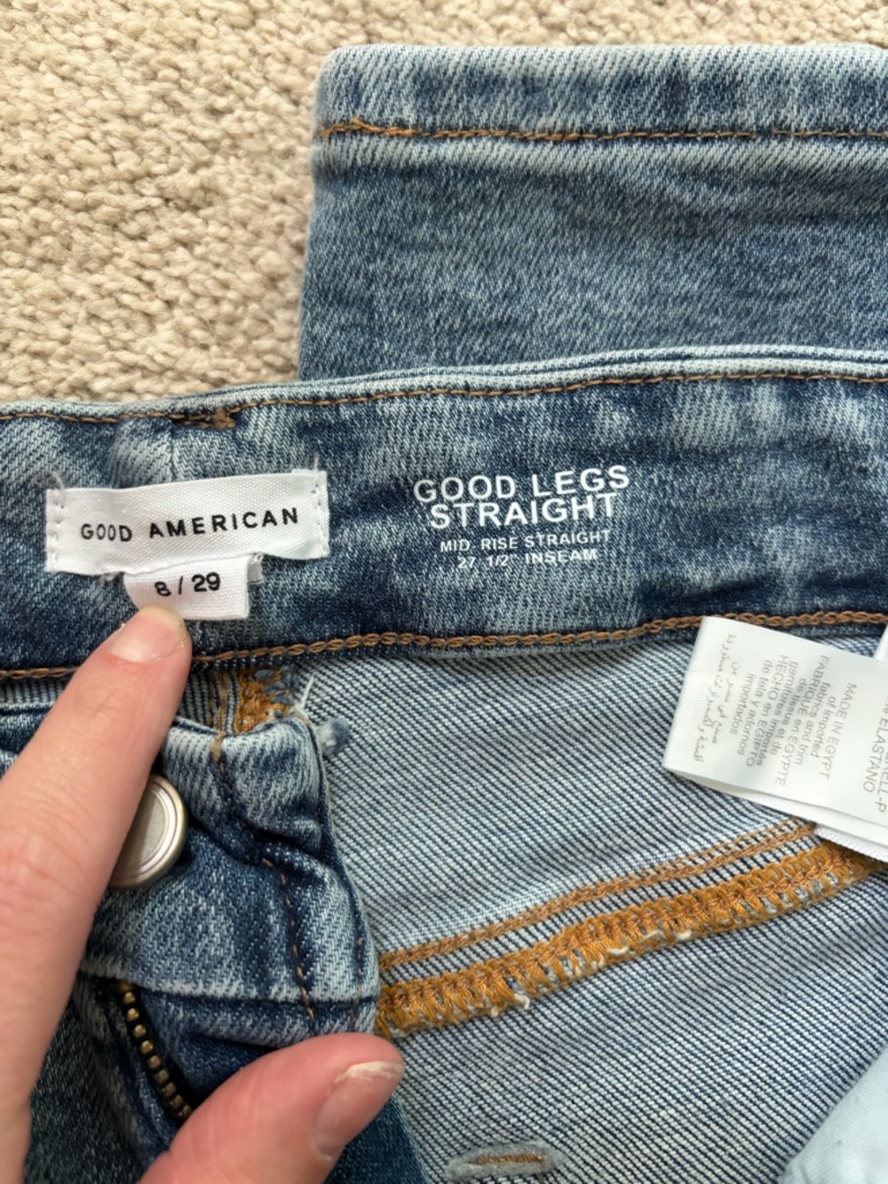 Good American Good Legs Straight Jeans - Picture 5 of 6
